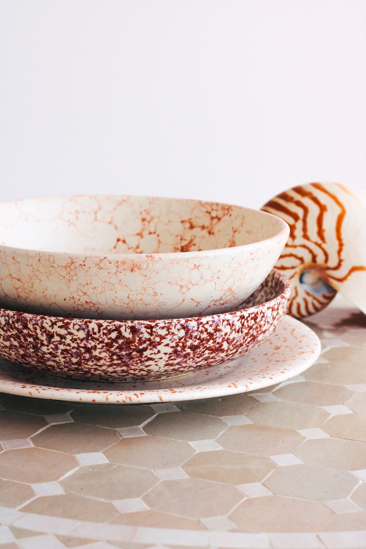 Granite Shallow Pasta Plate